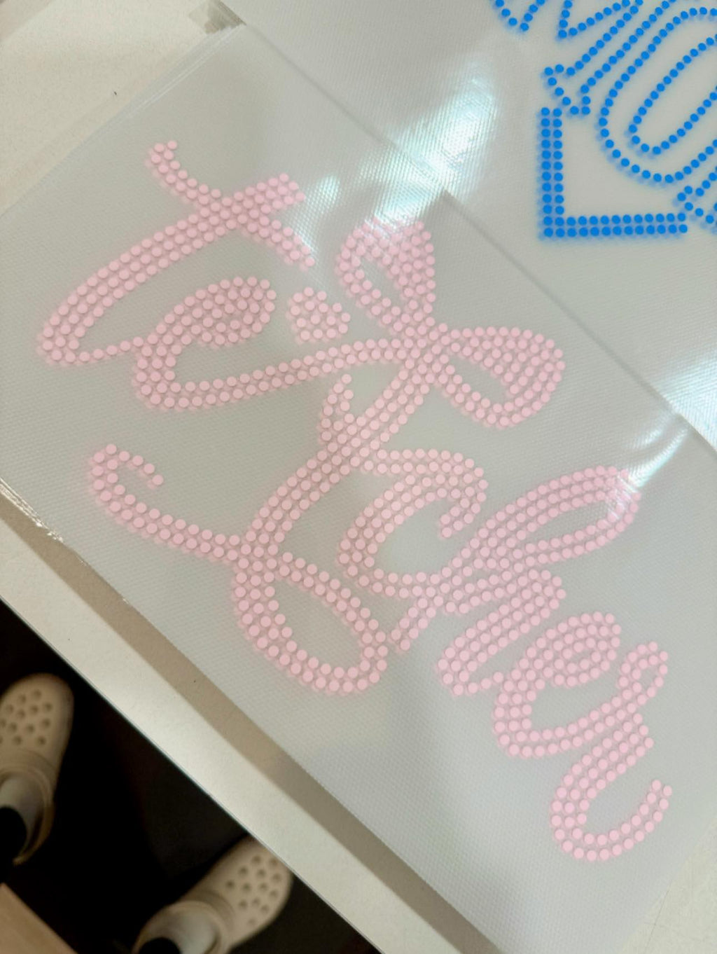 READY TO SHIP // Teacher Lettering Bow SPANGLE TRANSFER c. 3611