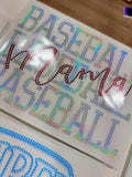 READY TO SHIP // Baseball Mama Stacked SPANGLE TRANSFER c. 8501 + 8502