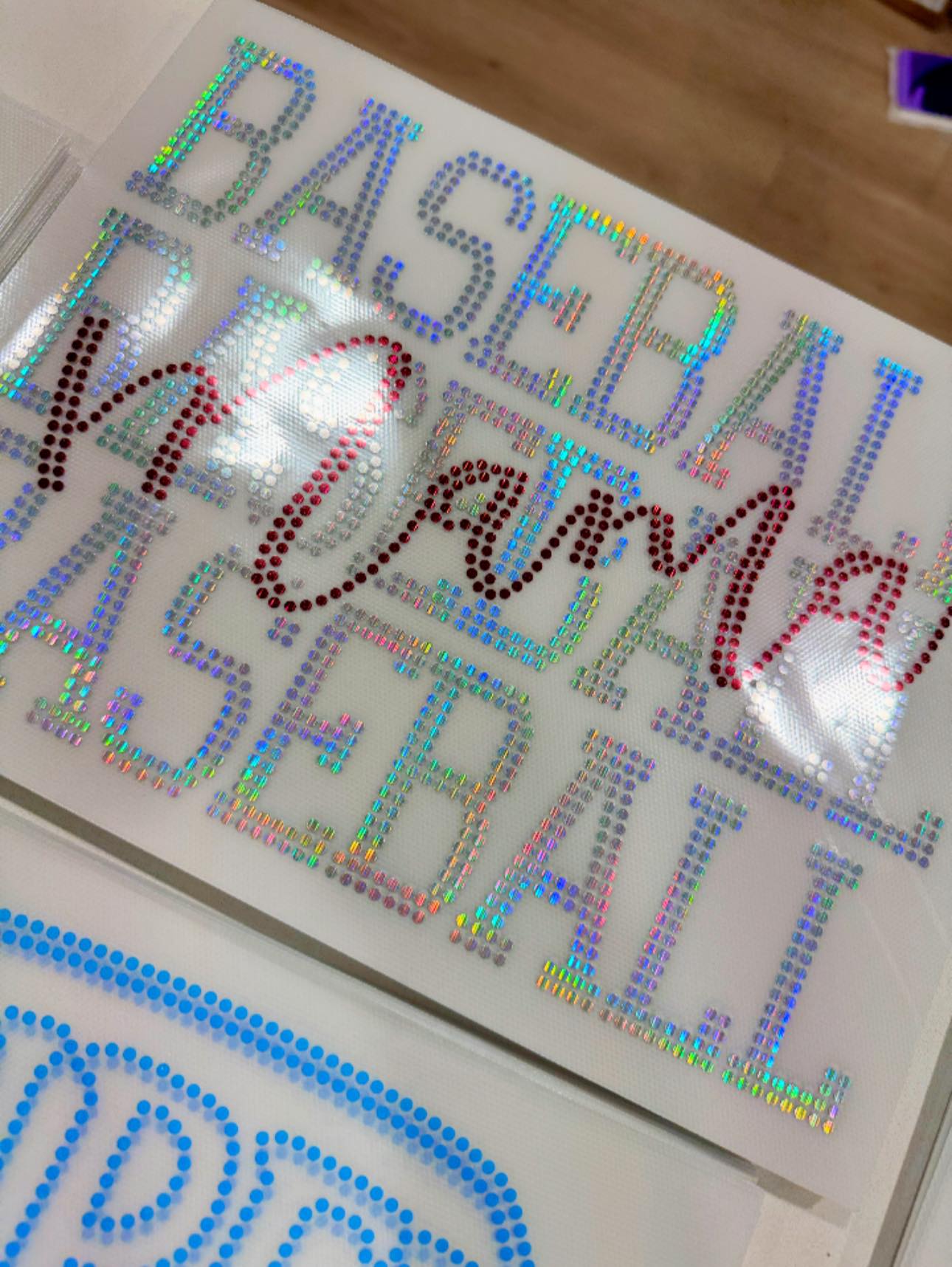 READY TO SHIP // Baseball Mama Stacked SPANGLE TRANSFER c. 8501 + 8502