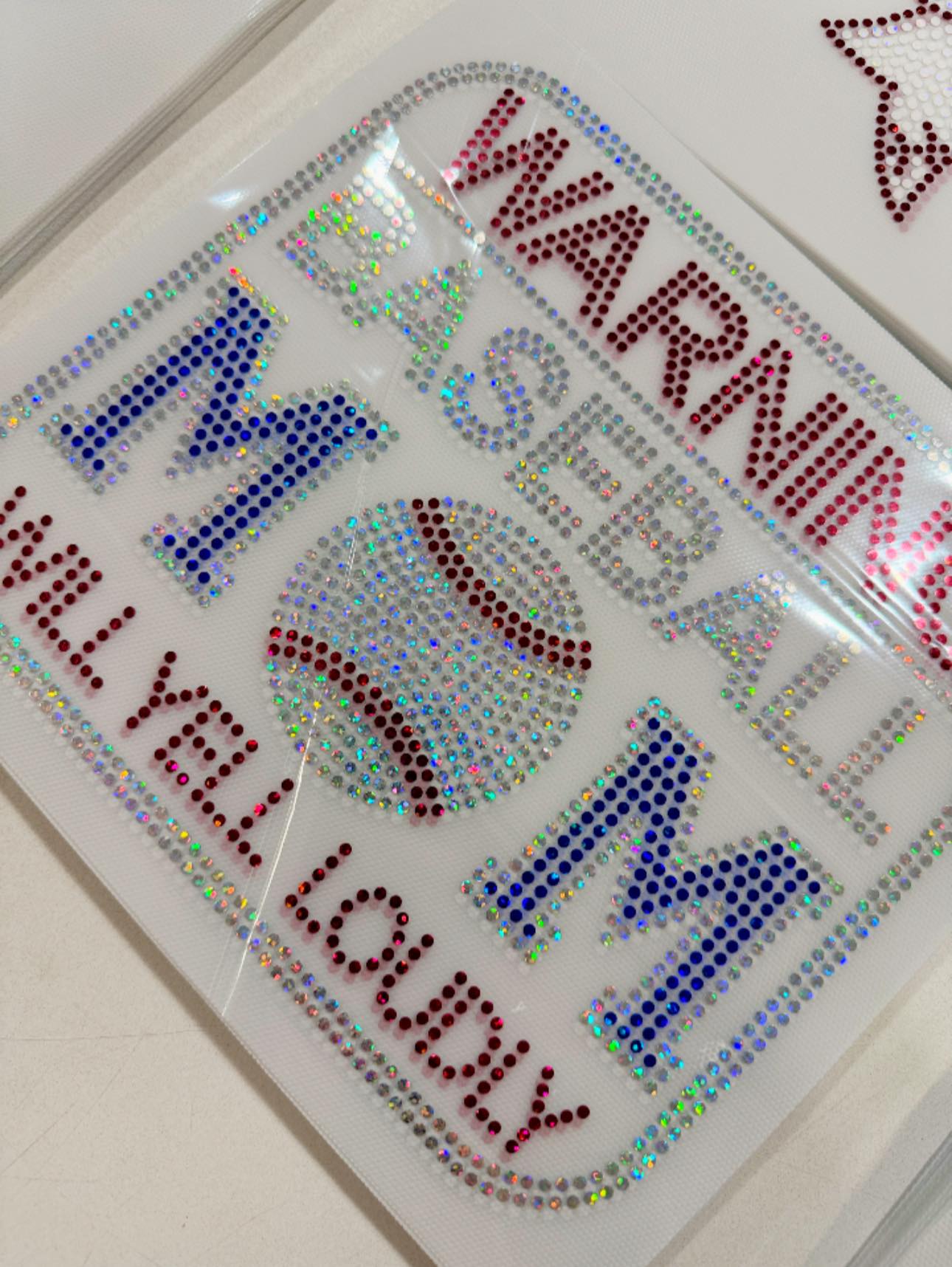 READY TO SHIP // Warning Baseball Mom SPANGLE TRANSFER c. 101 + 102 + 110