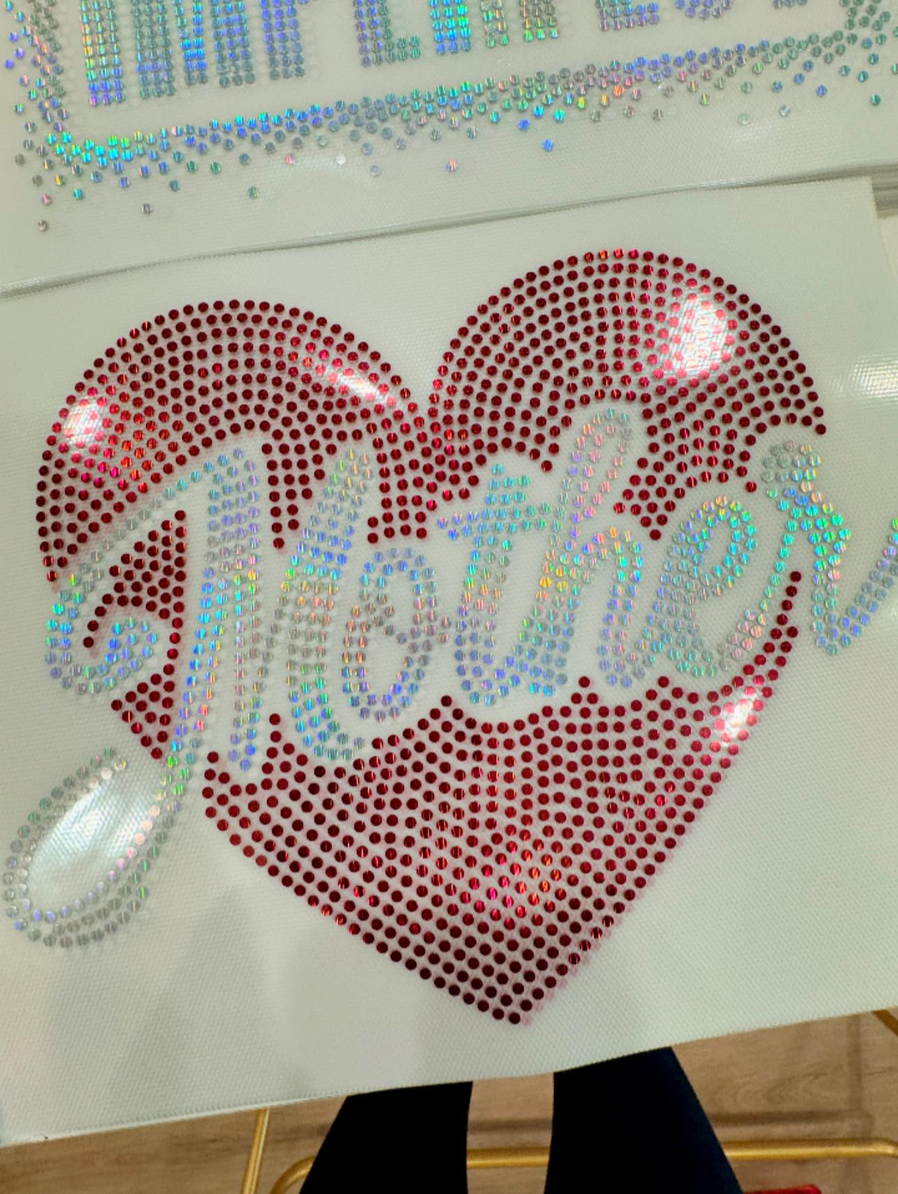 READY TO SHIP // Mothers Day Heart SPANGLE TRANSFER c. 8501 + 8502