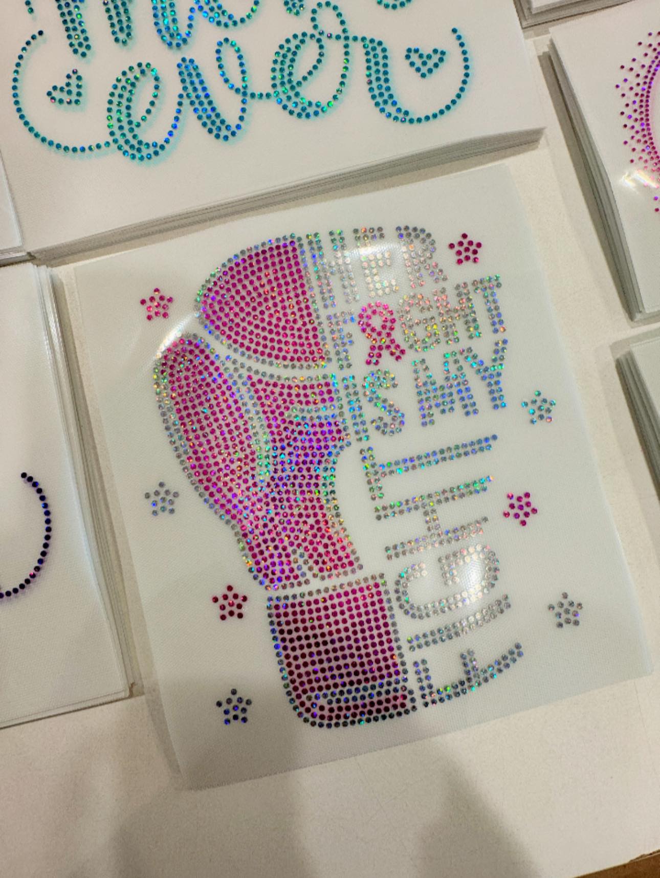 READY TO SHIP // Her Fight is my Fight SPANGLE TRANSFER c. 101 + 107