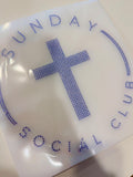 READY TO SHIP // Sunday Social Club RHINESTONE TRANSFER c. light violet