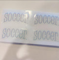 READY TO SHIP // Soccer Type 4 Per Sheet RHINESTONE TRANSFER c. crystal ab