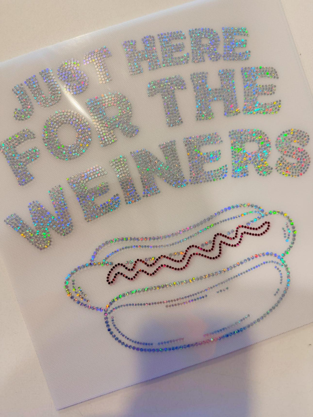 READY TO SHIP //  Just Here for the Weiners SPANGLE TRANSFER c. 101 + 102