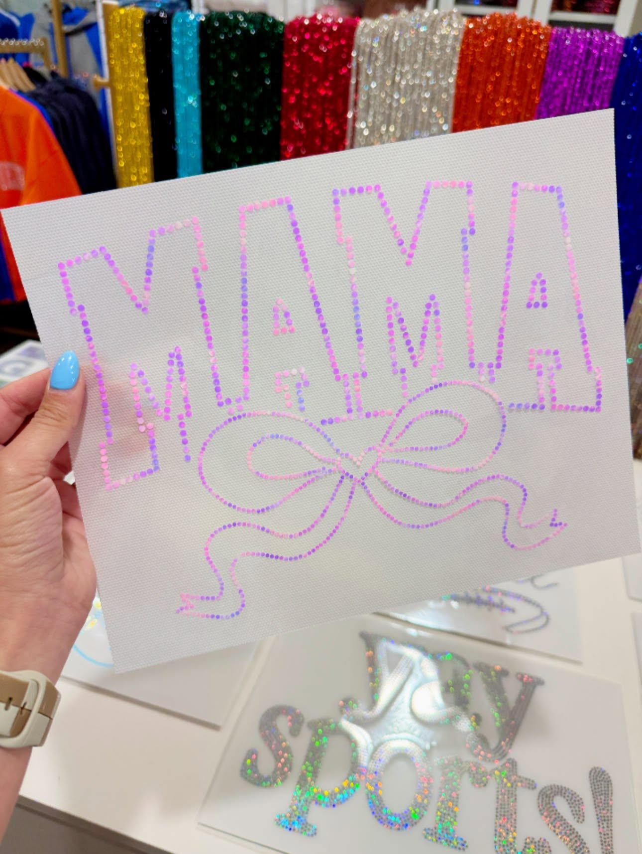 MADE TO ORDER // Mama Bow SPANGLE TRANSFER c. 16232 NEW COLOR PATTERN