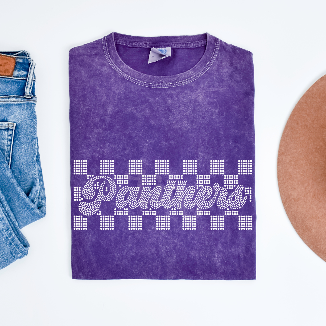 Panthers Checkered SPANGLE TRANSFER