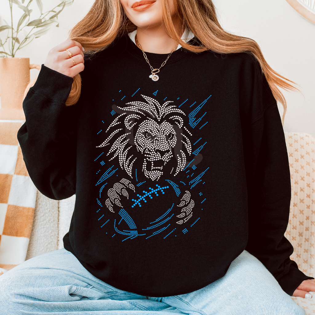 Lions Football Mascot SPANGLE TRANSFER
