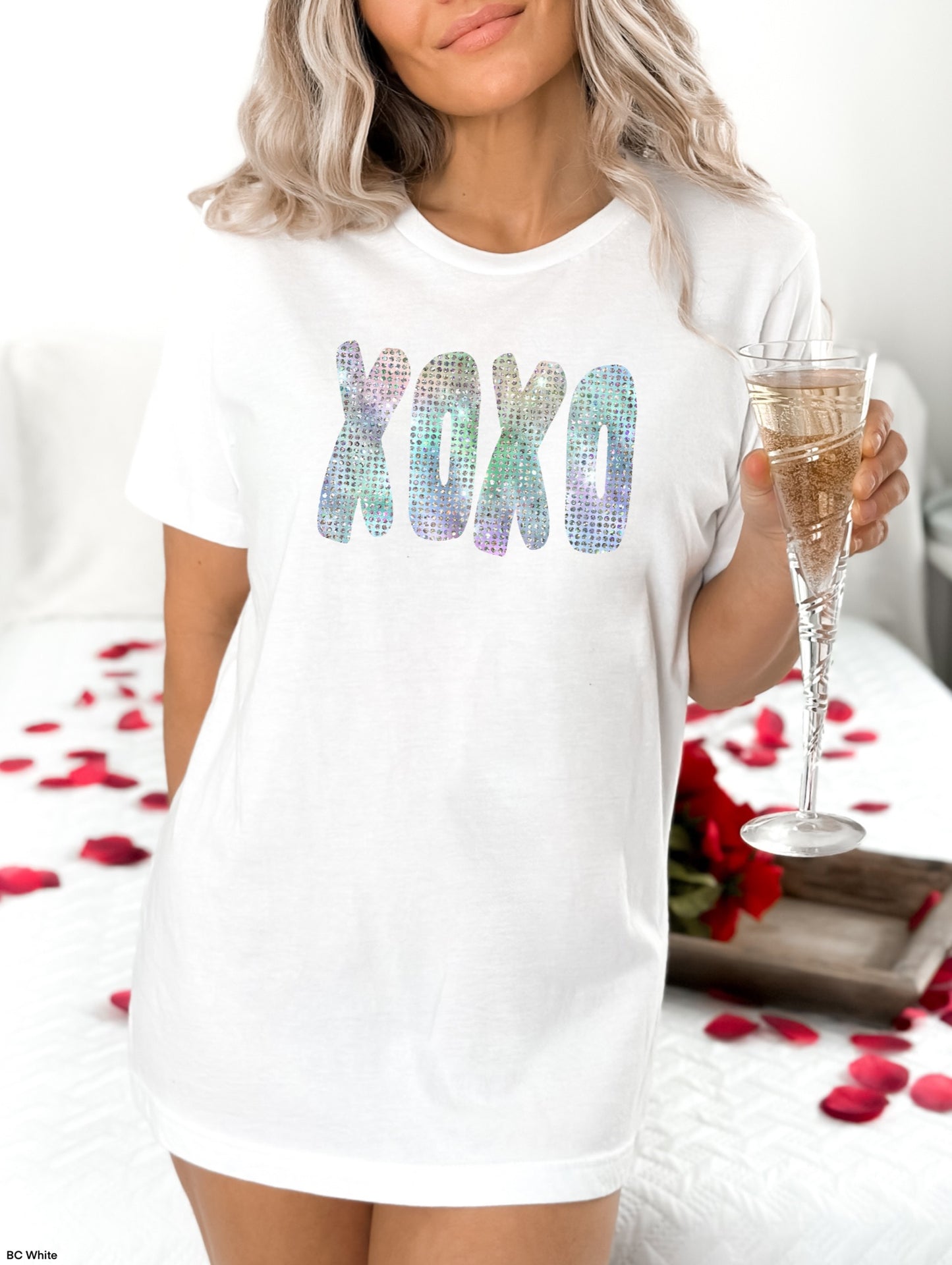 XOXO Faux Holographic MATTE CLEAR FILM