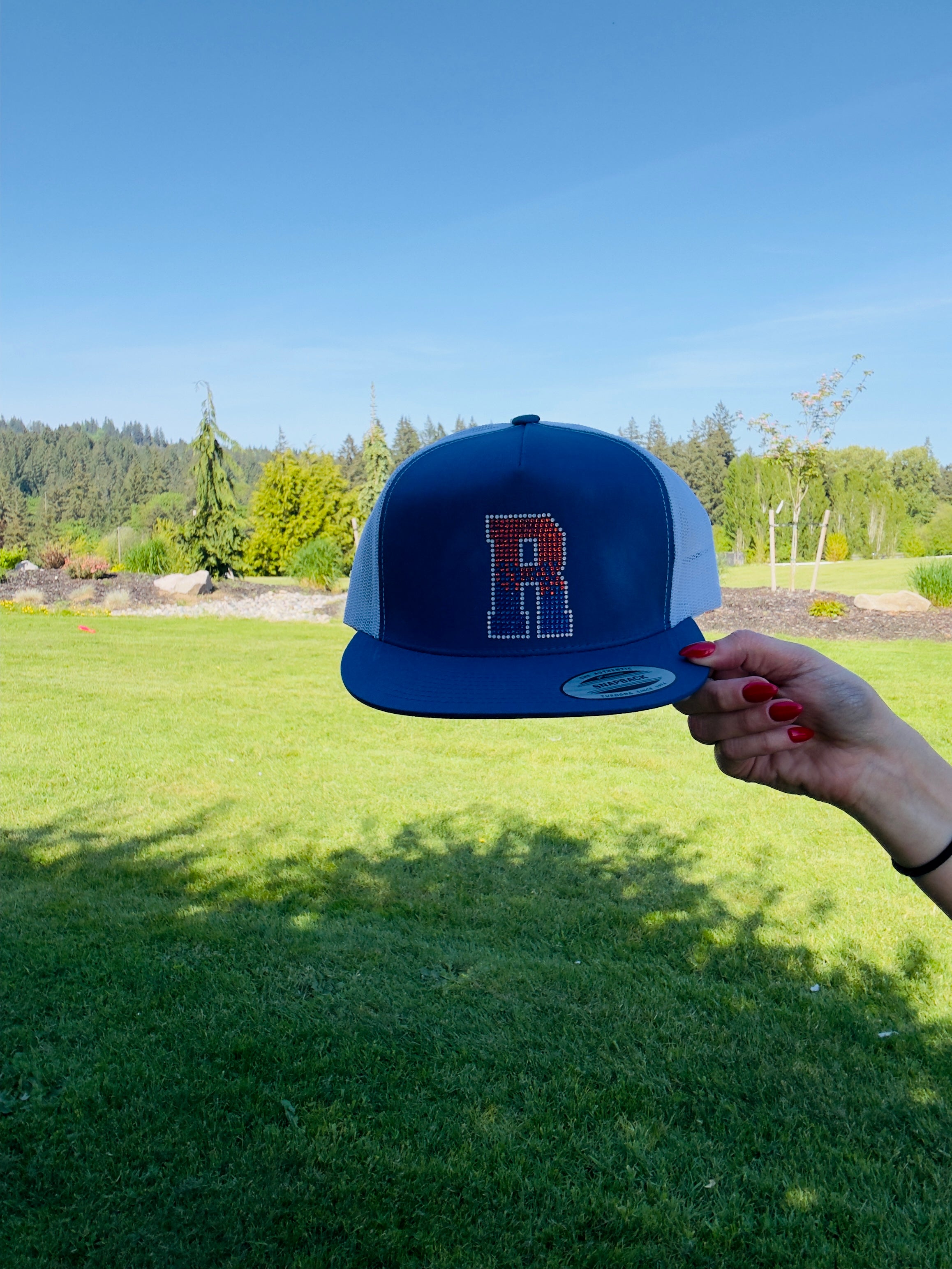 Ridgefield R Rhinestone Hat