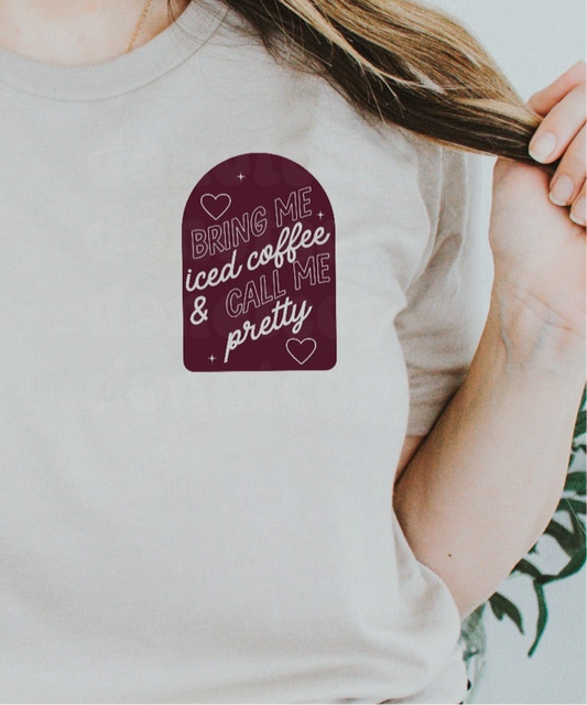 TMT // Bring Me Iced Coffee POCKET MAROON INK