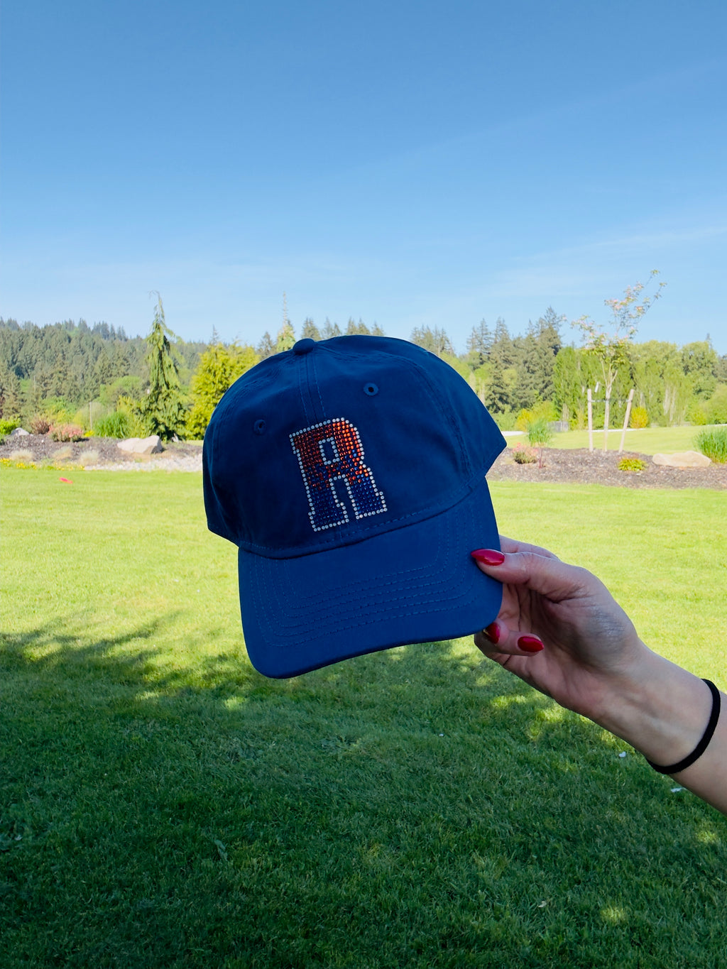 Ridgefield R Rhinestone Hat