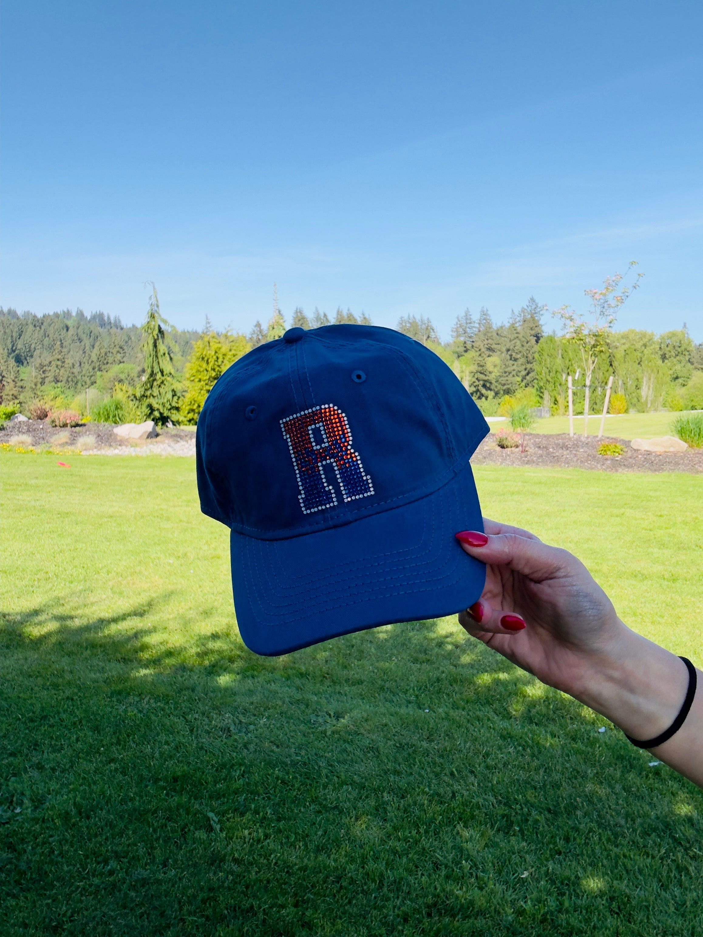 Ridgefield R Rhinestone Hat