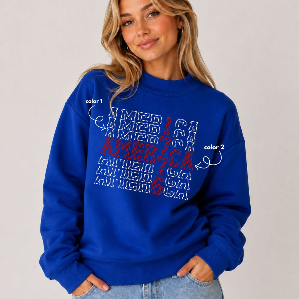 America Stacked SPANGLE TRANSFER