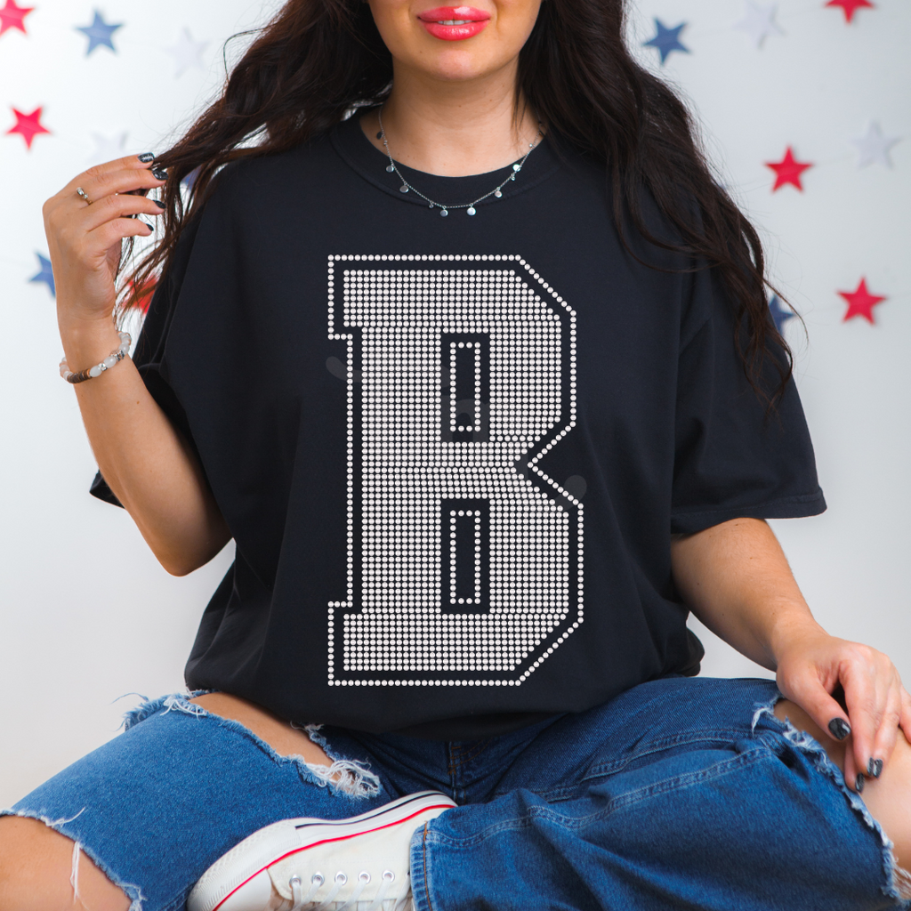 Custom SPANGLE Text SPANGLE Transfer - 11.5" BIG Letters- One Color