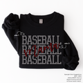 Baseball Mama Stacked SPANGLES TRANSFER