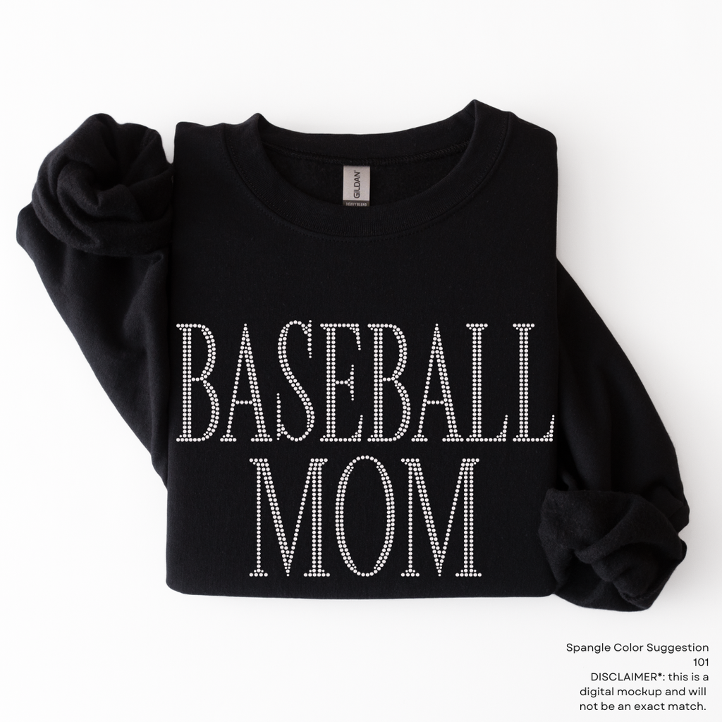 Baseball Mom Serif Font SPANGLES TRANSFER