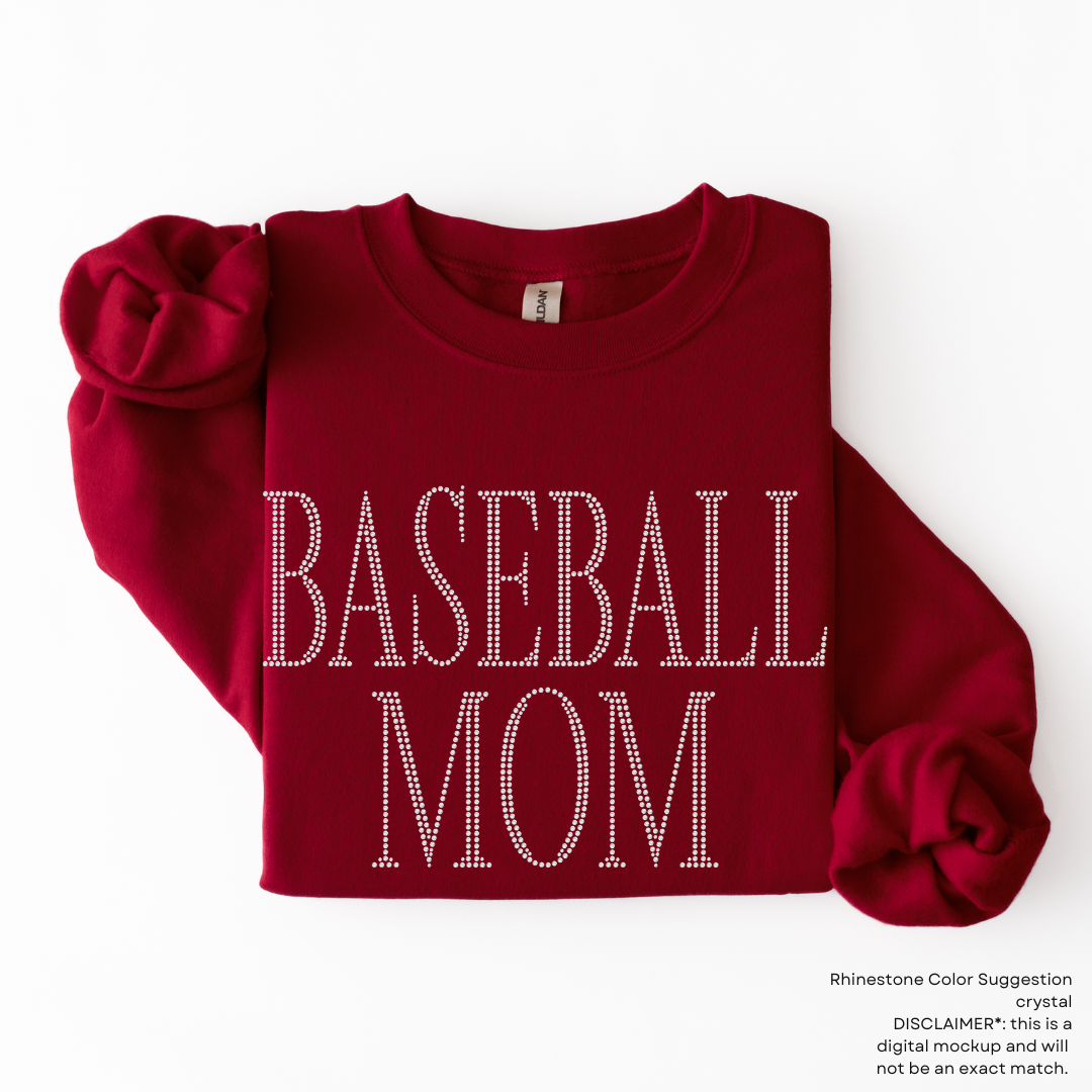 Baseball Mom Serif Font RHINESTONE TRANSFER