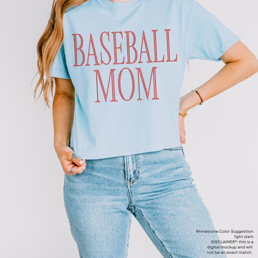 Baseball Mom Serif Font RHINESTONE TRANSFER
