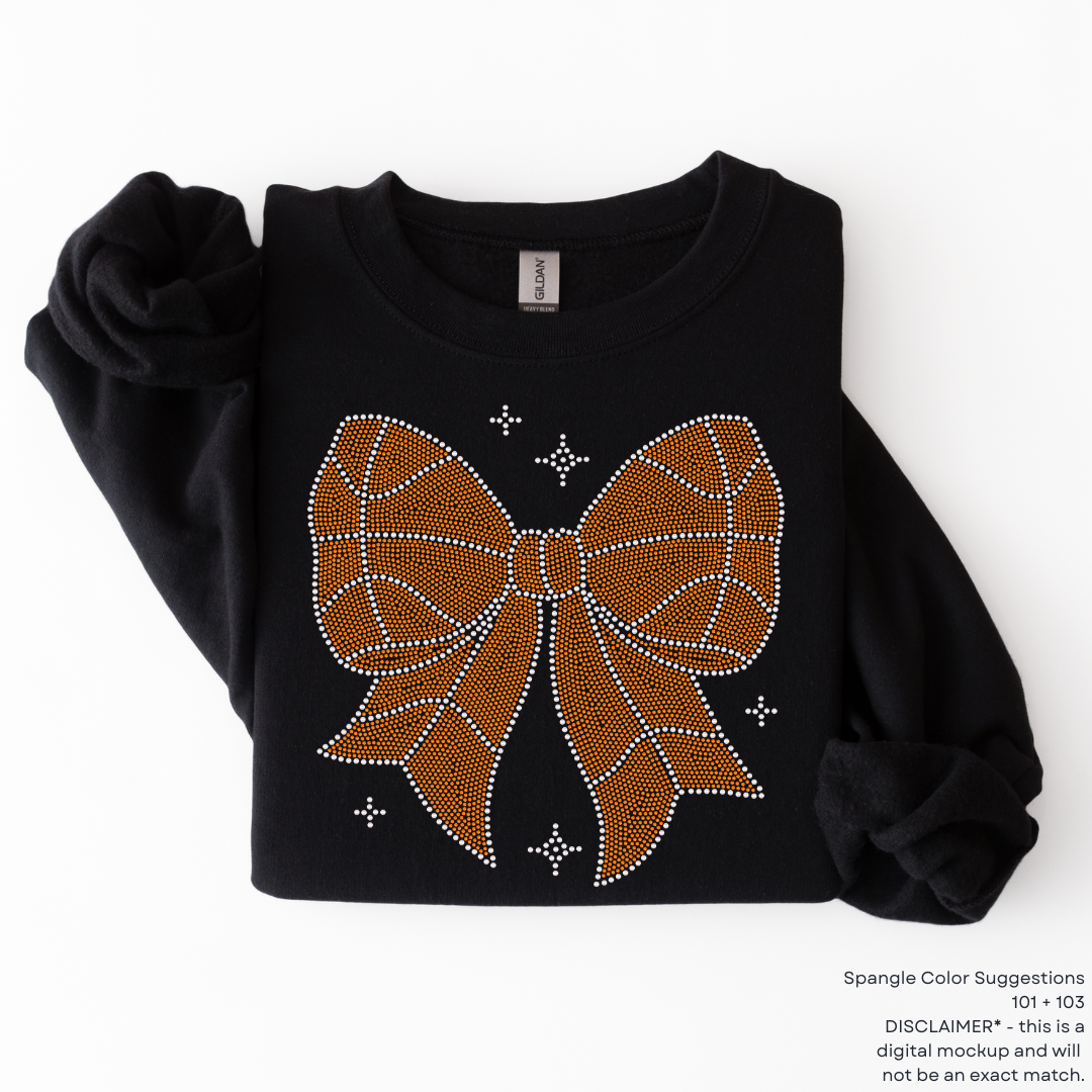Basketball Bow SPANGLES TRANSFER