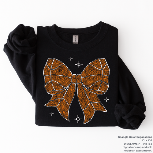 Basketball Bow SPANGLES TRANSFER