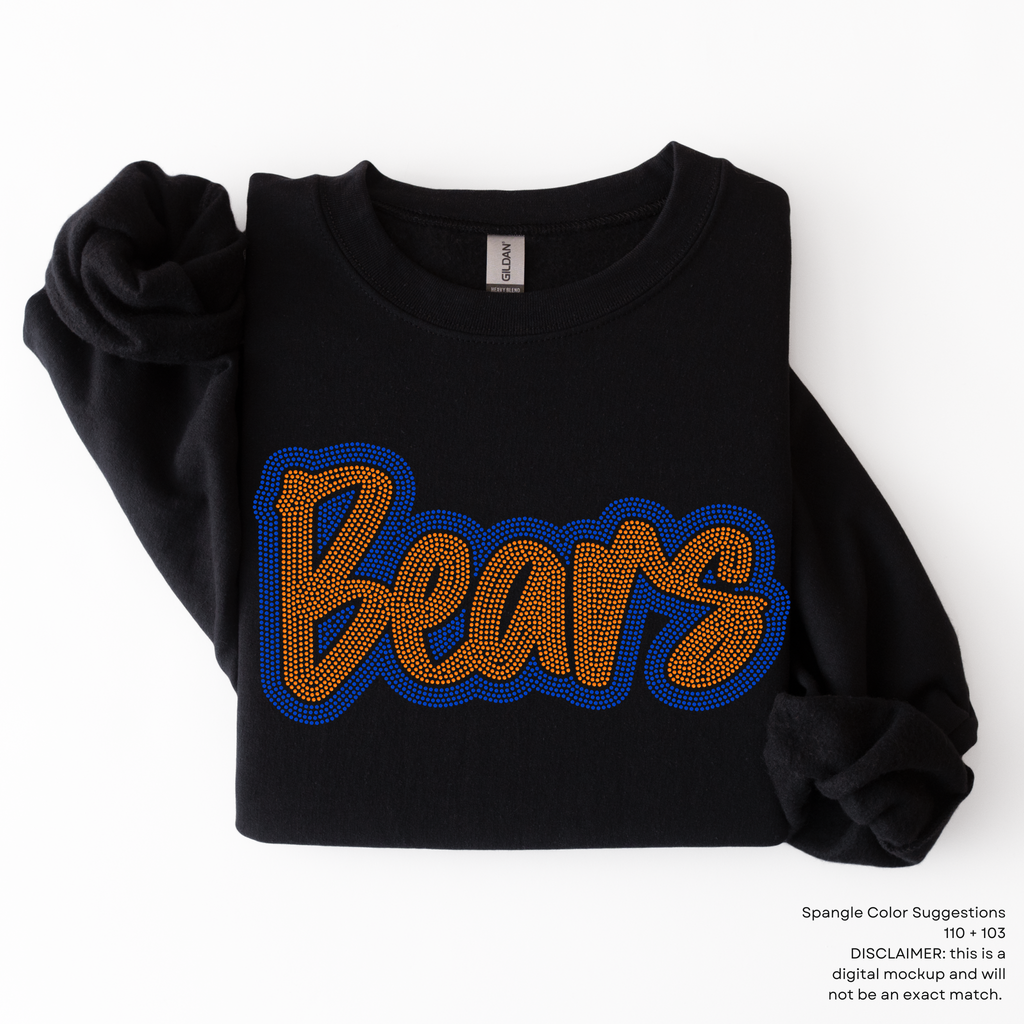 Bears Outline Mascot SPANGLE TRANSFER