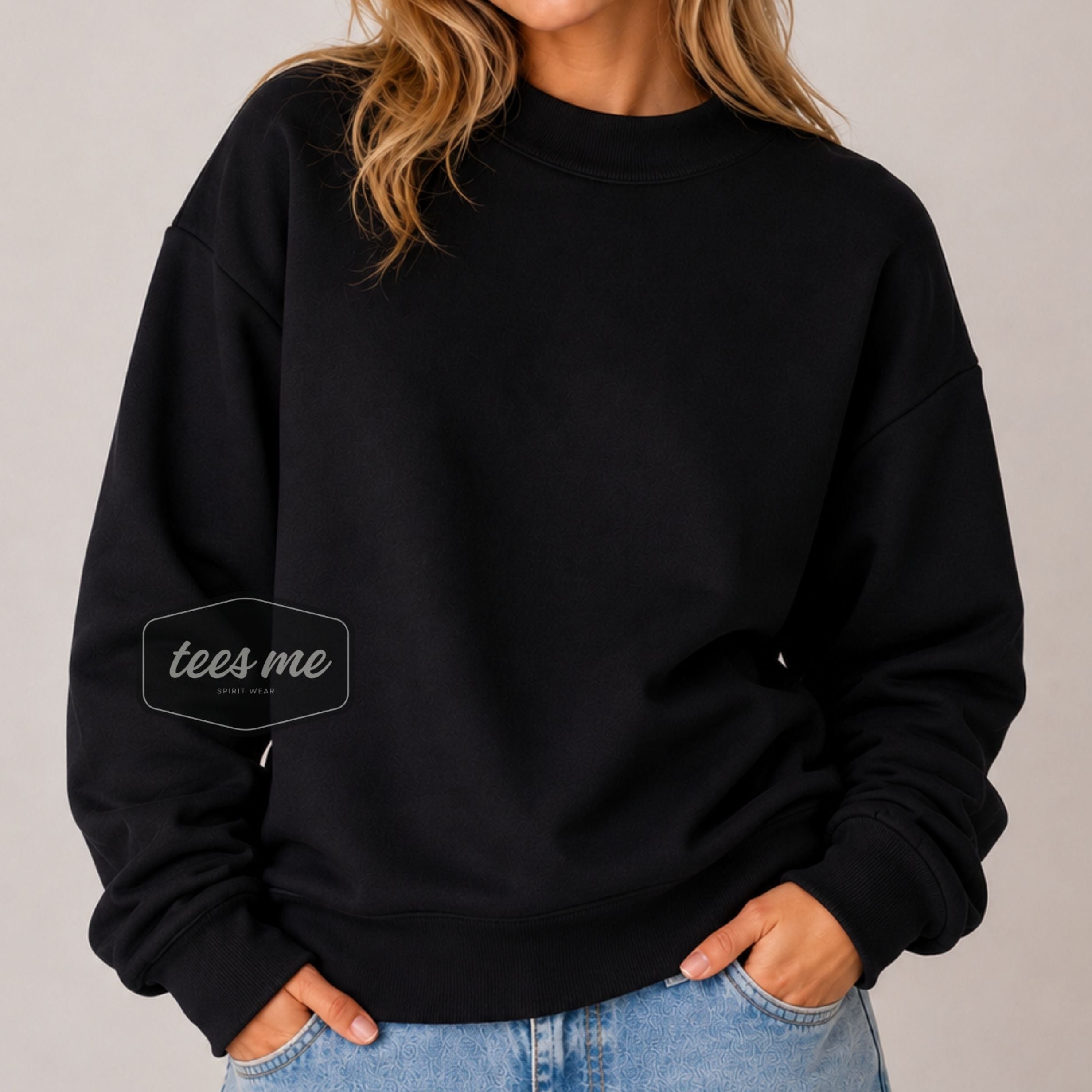 Solid Tees Me Premium Mock Neck Sweatshirt || READY TO SHIP