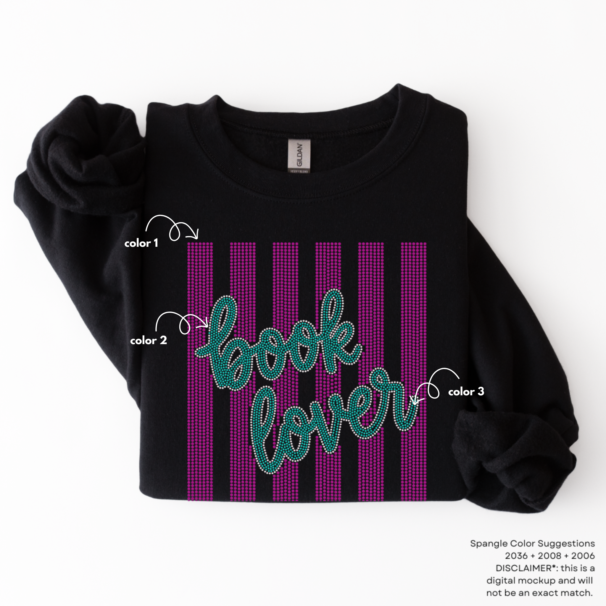 Book Lover Stripes SPANGLES TRANSFER