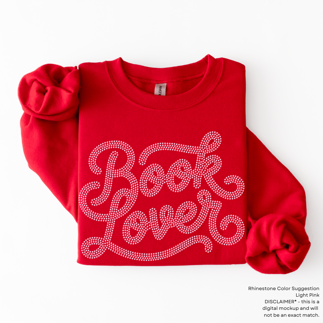 Book Lover RHINESTONE TRANSFER