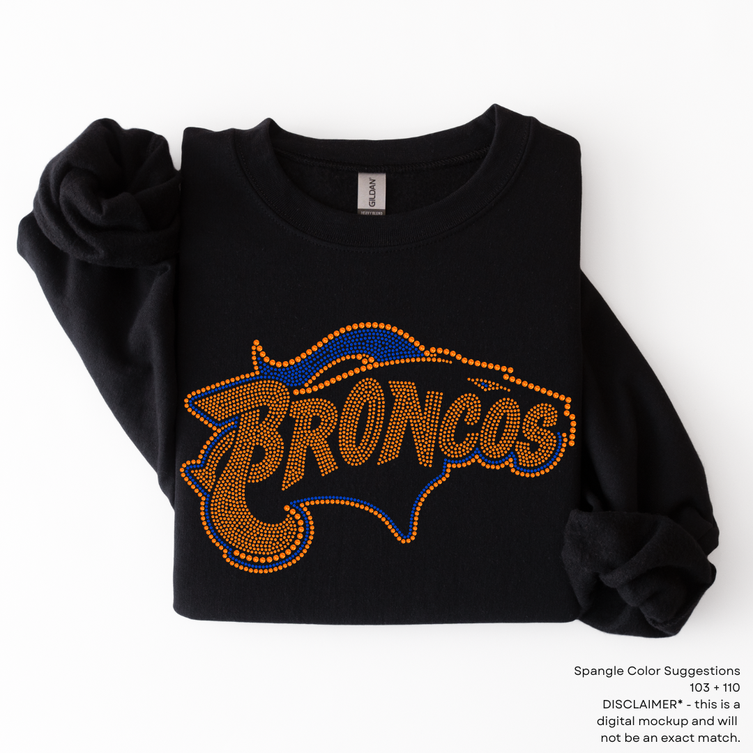 Broncos Mascot SPANGLE TRANSFER