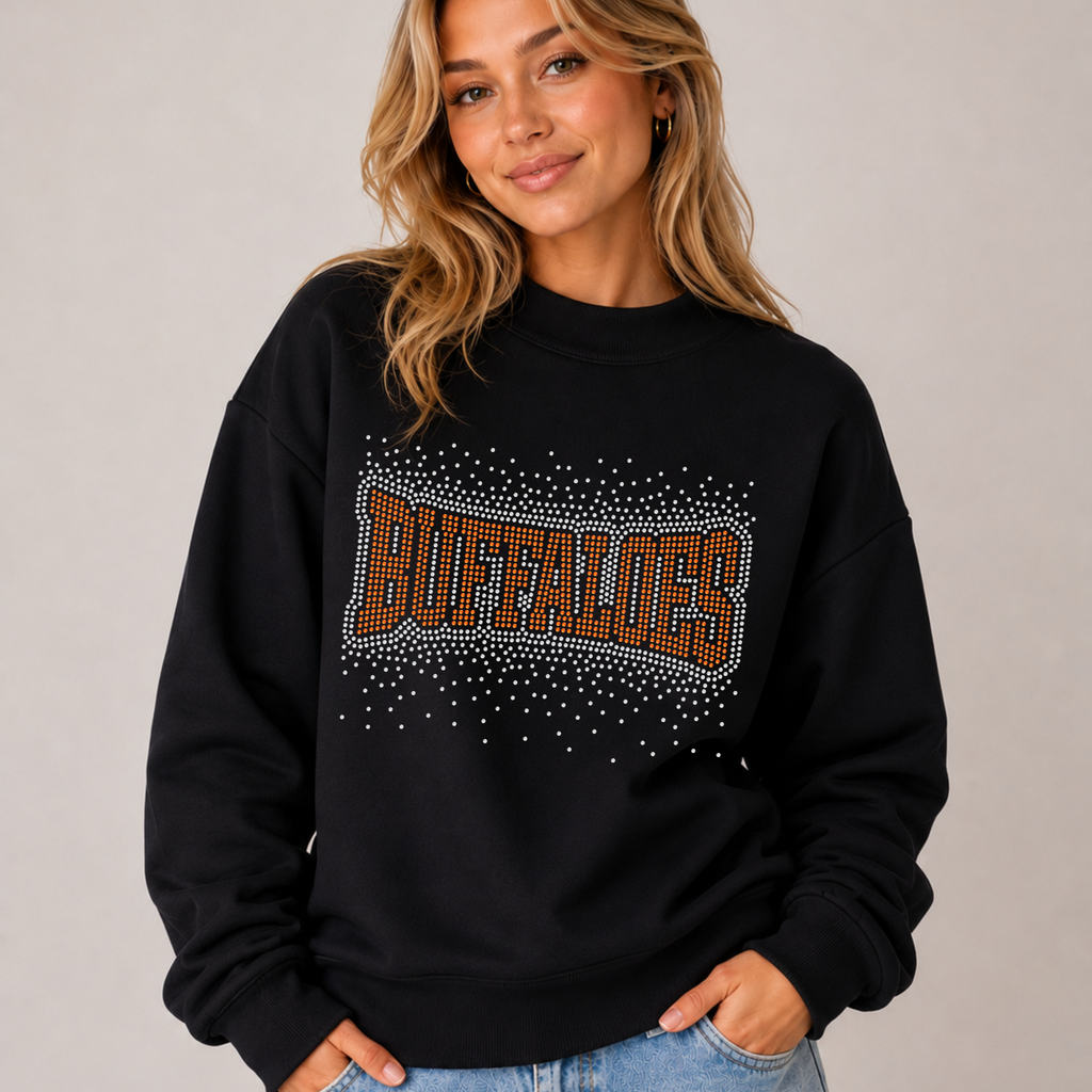 Buffaloes Arched Scatter RHINESTONE TRANSFER