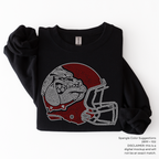 Bulldog Football Helmet SPANGLES TRANSFER