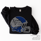 Bulldog Football Helmet SPANGLES TRANSFER