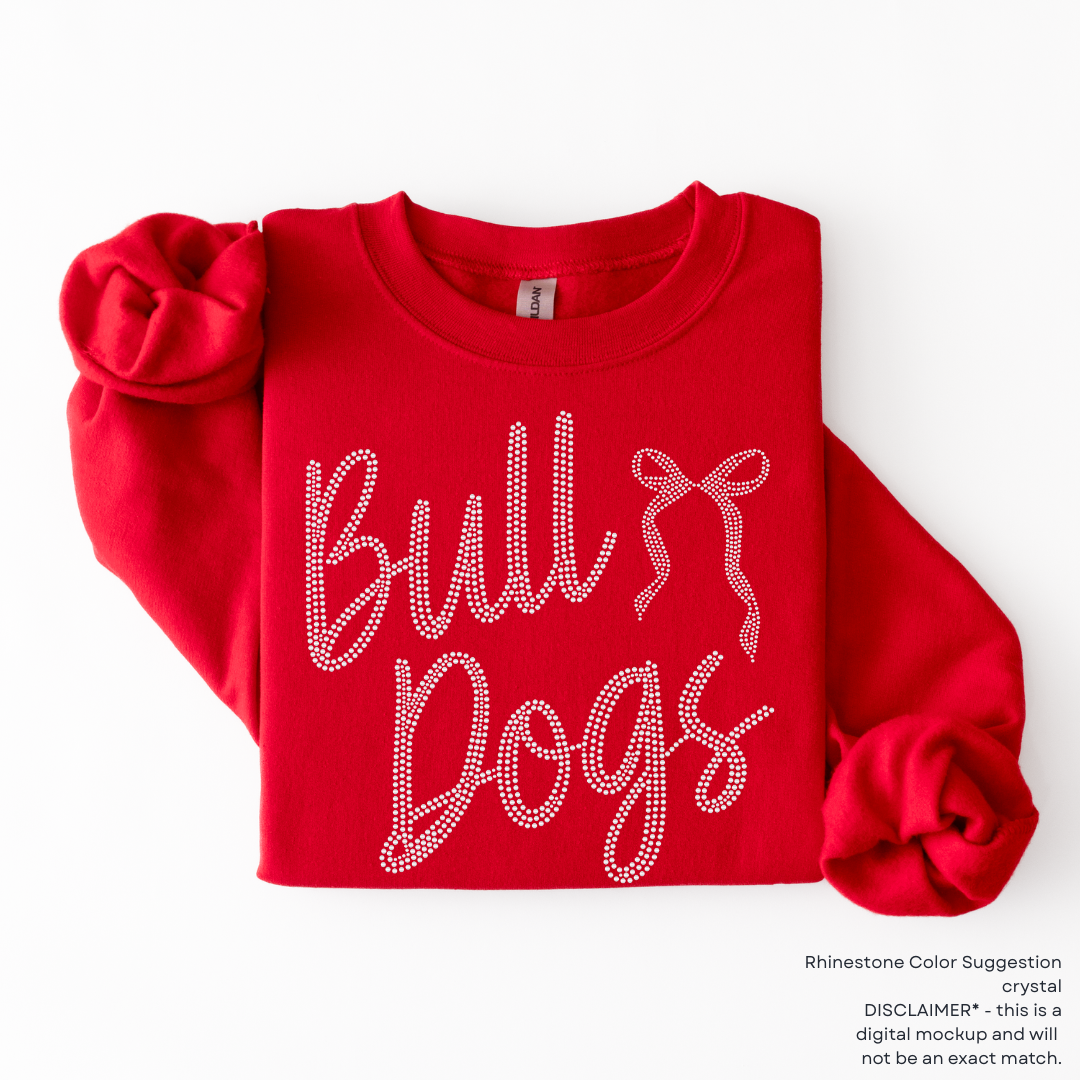 Bulldogs Bow RHINESTONE TRANSFER