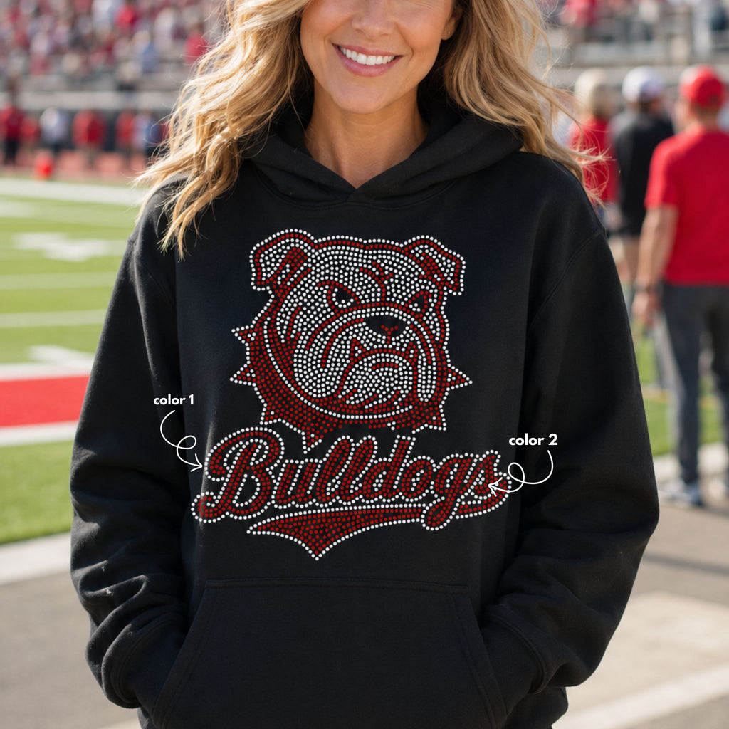 Bulldogs School Spirit SPANGLE TRANSFER