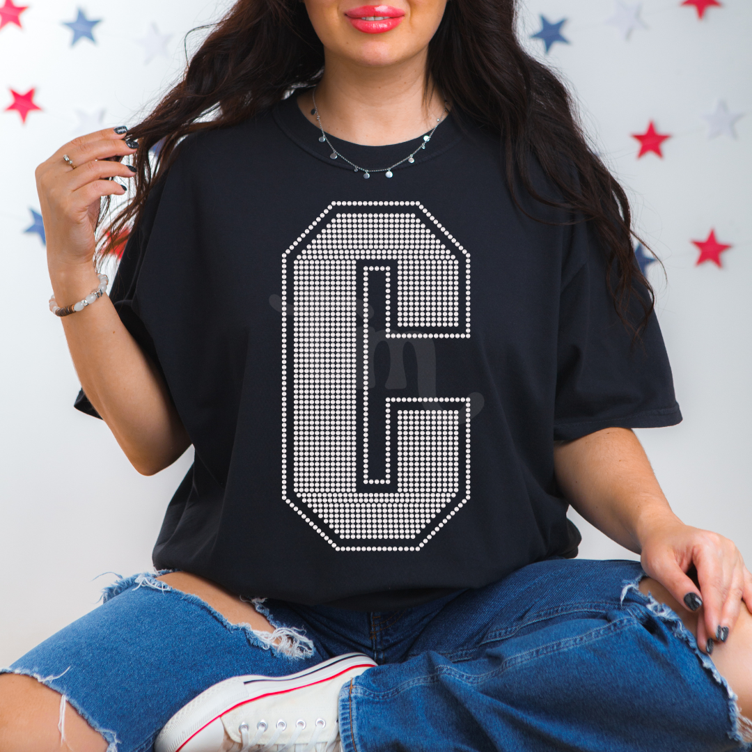 Custom SPANGLE Text SPANGLE Transfer - 11.5" BIG Letters- One Color