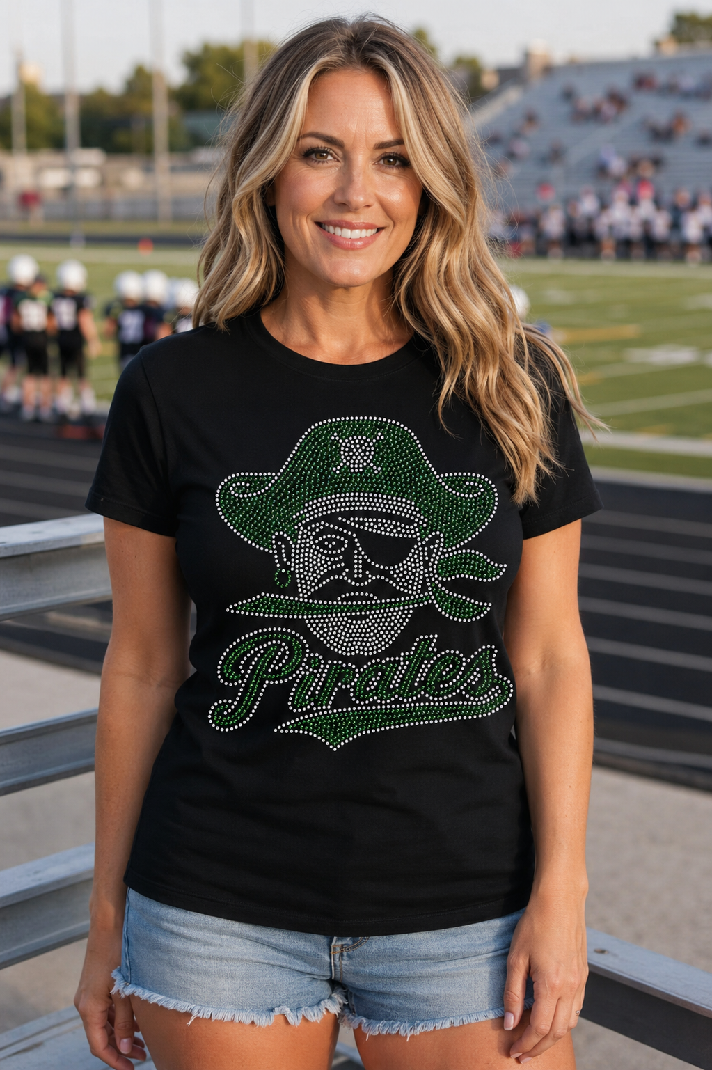 Pirates School Spirit RHINESTONE TRANSFER