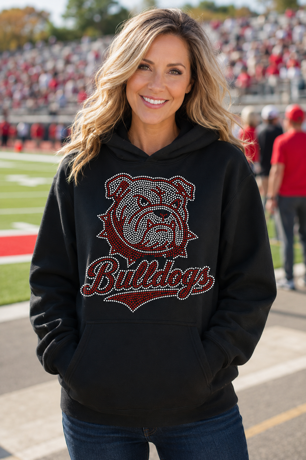 Bulldogs School Spirit RHINESTONE TRANSFER