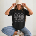 Checkered Game Day Football Helmet SPANGLES TRANSFER