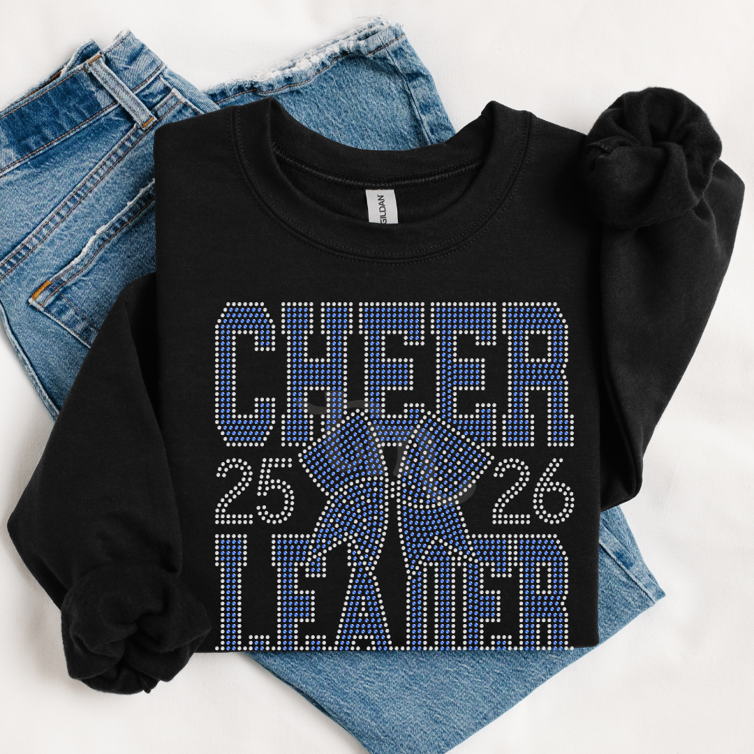 Cheerleader Bow 25-26 RHINESTONE TRANSFER