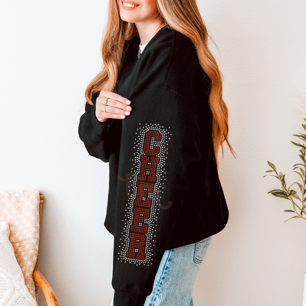 Cheer Coach Scattered Sleeves RHINESTONE TRANSFER