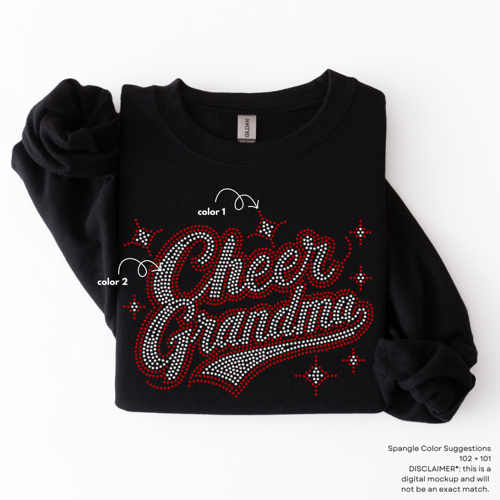 Cheer Grandma Little Stars SPANGLES TRANSFER