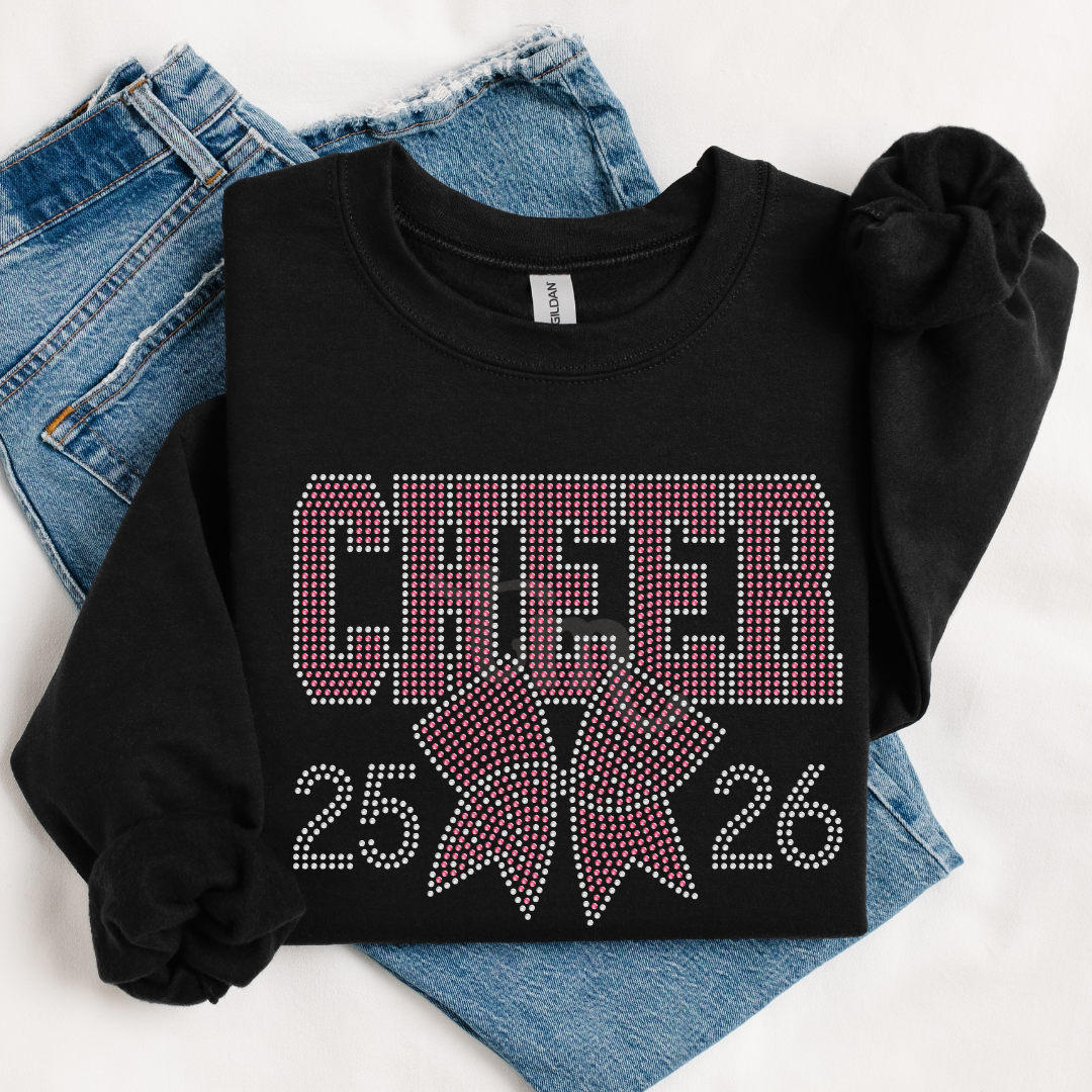 Cheer Bow 25-26 RHINESTONE TRANSFER
