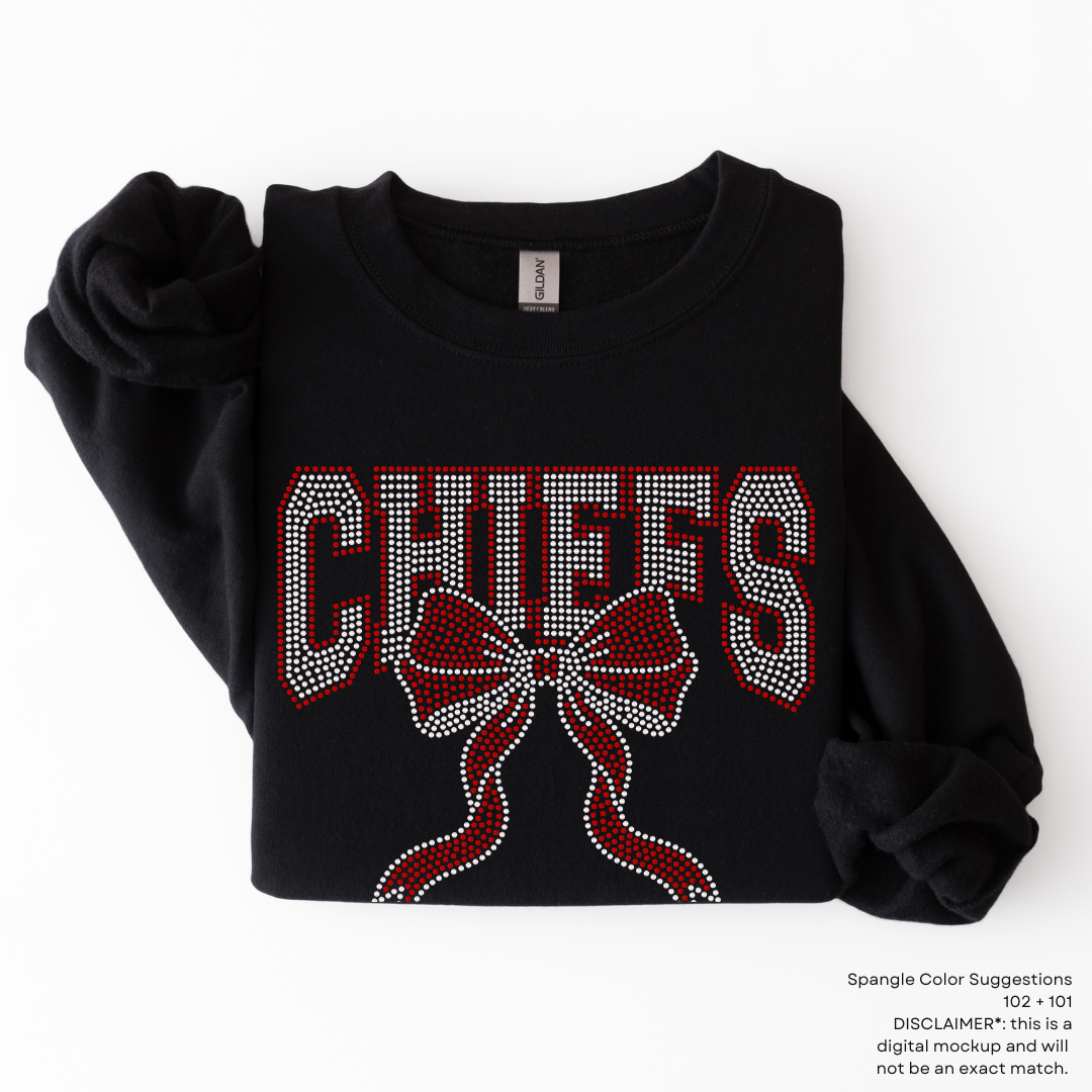 READY TO SHIP // Chiefs Arched Bow SPANGLE TRANSFER c. 102 + 101