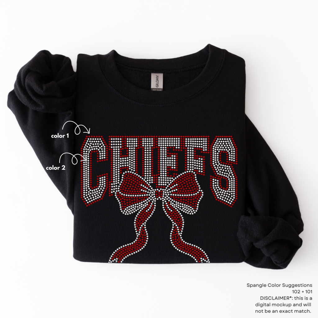 Chiefs Arched Bow SPANGLE TRANSFER