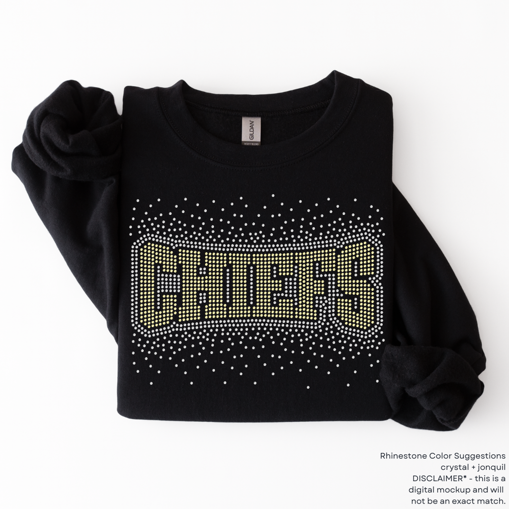 Chiefs Arched Scatter RHINESTONE TRANSFER