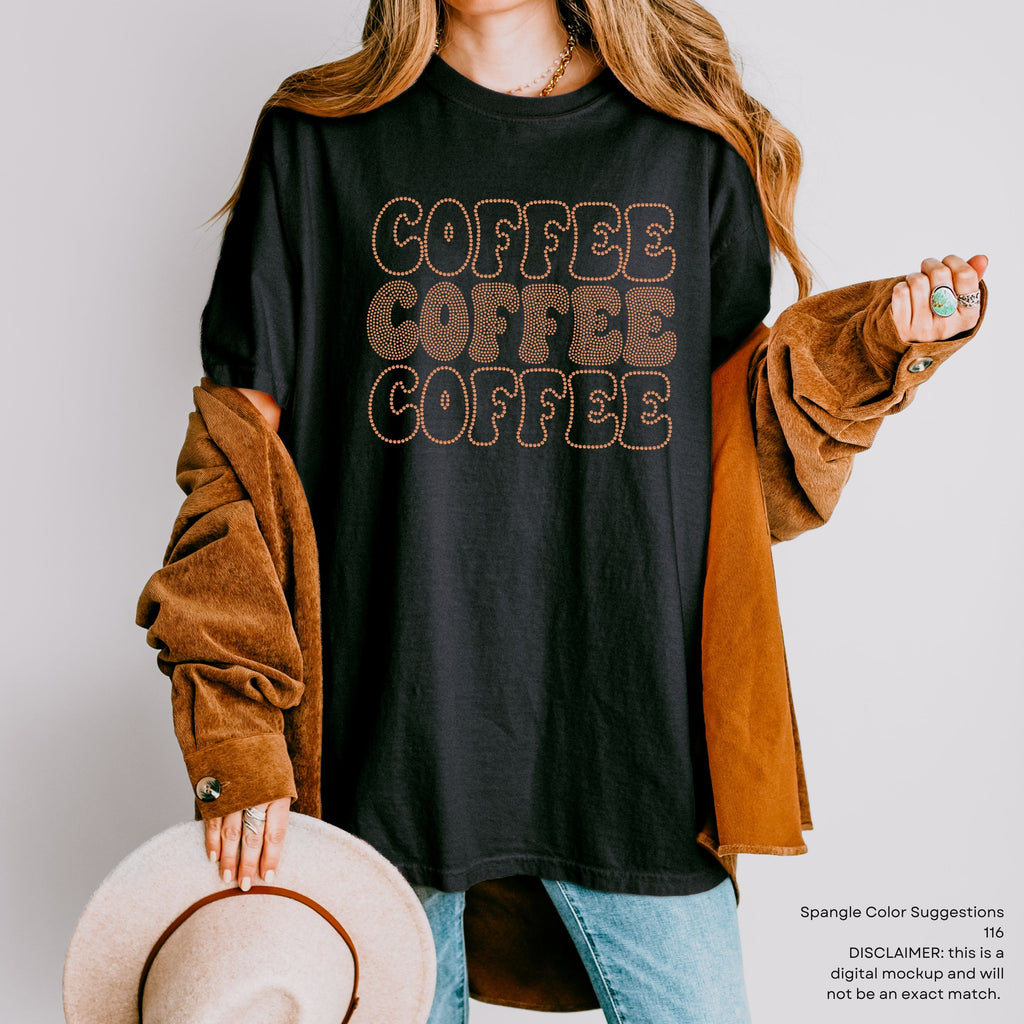 Coffee Stacked SPANGLES TRANSFER