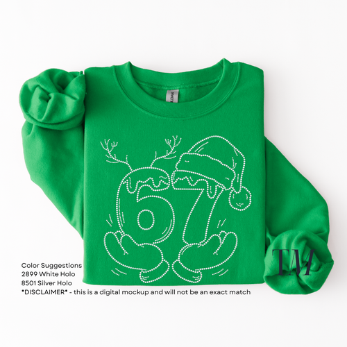 67 Christmas SPANGLES TRANSFER