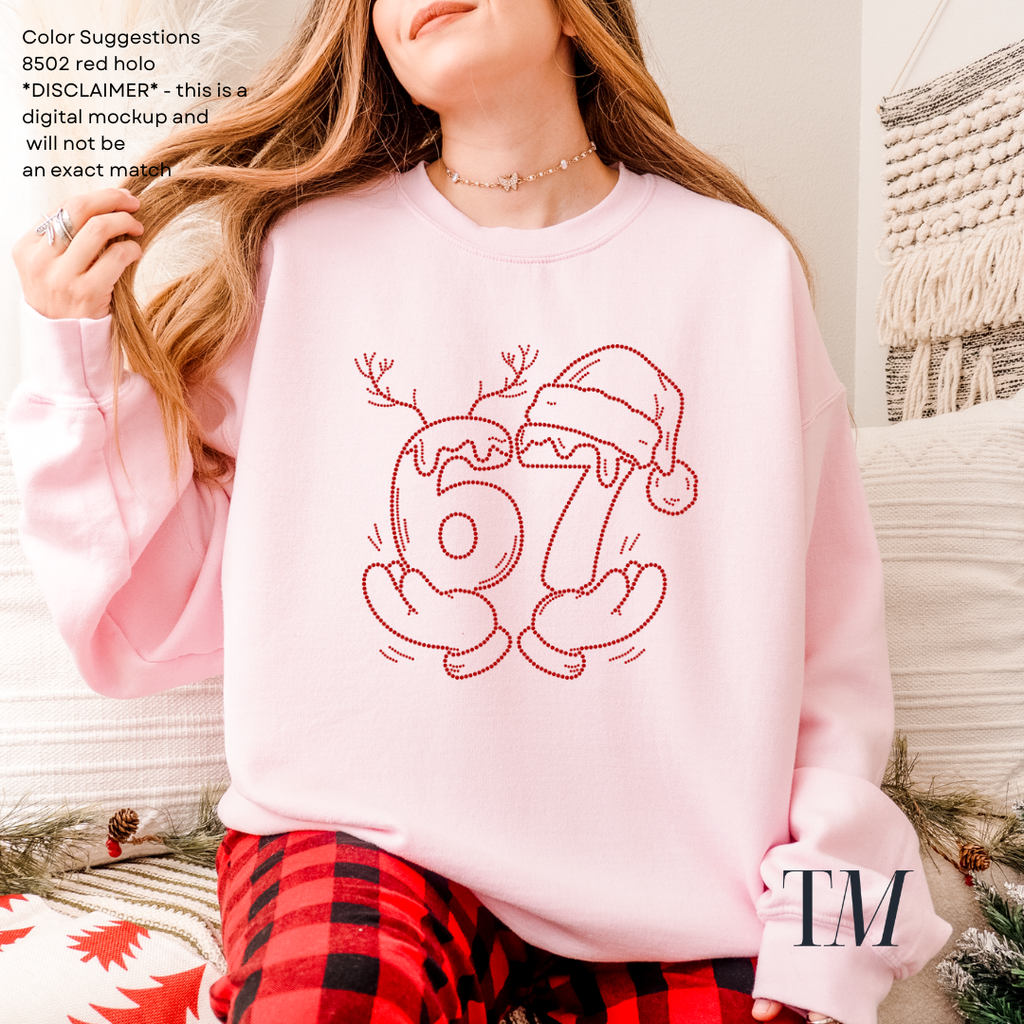 67 Christmas SPANGLES TRANSFER