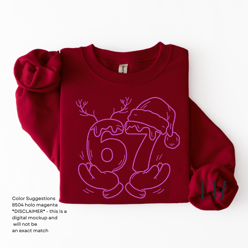 67 Christmas SPANGLES TRANSFER